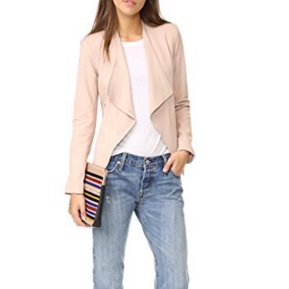 BB Dakota Kenrick Leather Draped Front Jacket - Picture 9 of 13